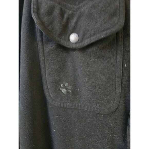 Vintage Jack Wolfskin Polarsystem Black Button-Up Fleece Sz LG Look At Measuring - Picture 2 of 12